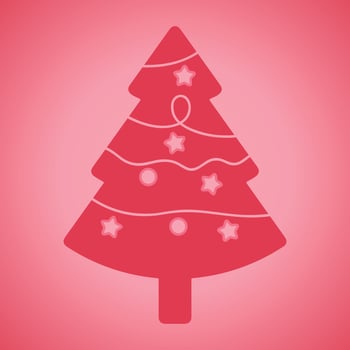 Christmas trees, pines for greeting card, invitation,banner, web. New Years and xmas traditional symbol tree with garlands, light bulb, star. Winter holiday. Icons collection vector