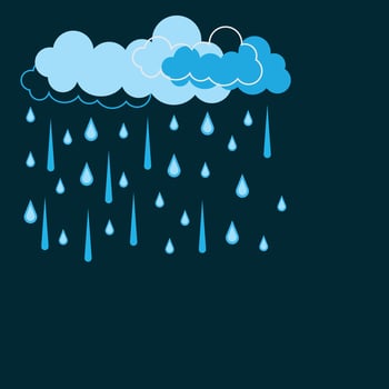 Rainy weather illustration vector