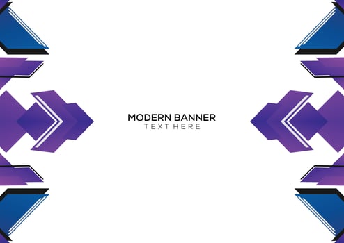 flat gradient geometric background banner vector