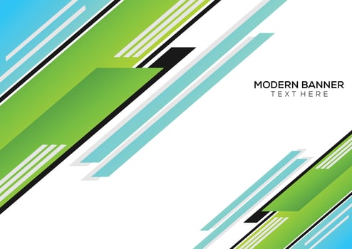 abstract blue and green geometric shapes background vector illustration