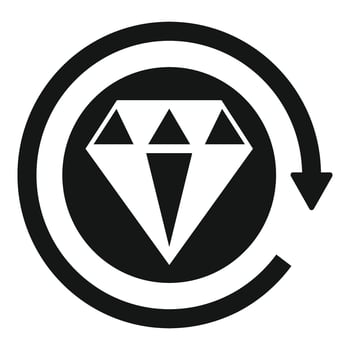 Realization best diamond level icon simple vector. Motivation people vector