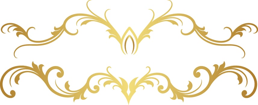 Floral Ornament Border for Wedding vector