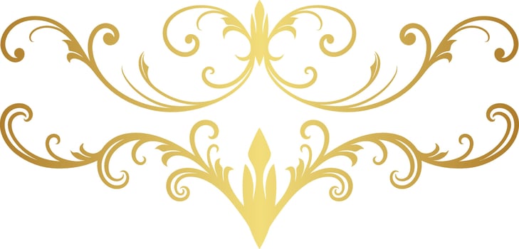 Floral Ornament Border for Wedding vector