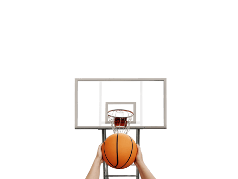 basketball in hand basketball hoop  PNG transparent