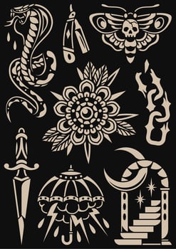Classic tattoo flash vector design