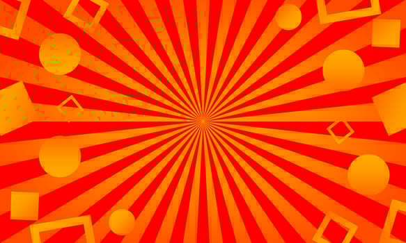 Spread beam graphic scene for displaying advertising products or promotions. vector