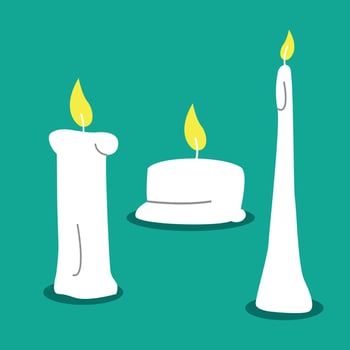 candle in a simple style vector