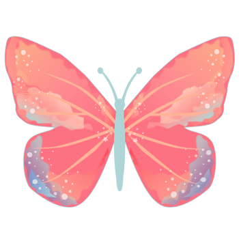 red butterfly watercolor png