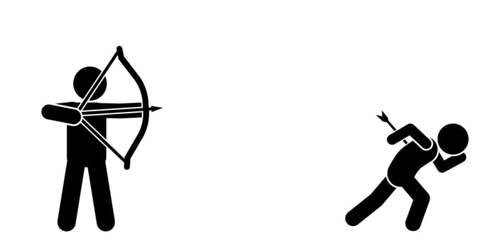 Archery icon. Simple illustration of archery vector icon for web