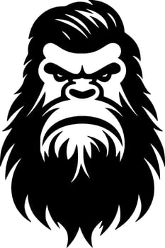 Bigfoot, Minimalist and Simple Silhouette - Vector illustration