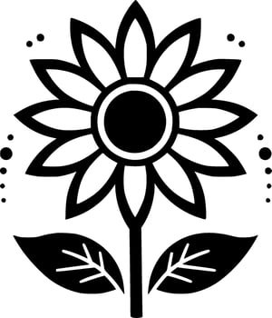 Flower - Minimalist and Flat Logo - Vector illustration