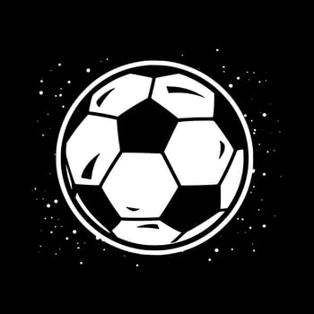 Football, Minimalist and Simple Silhouette - Vector illustration