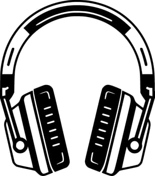 Headphones - Minimalist and Flat Logo - Vector illustration