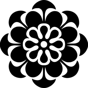 Mandala - Minimalist and Flat Logo - Vector illustration