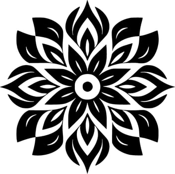 Mandala, Minimalist and Simple Silhouette - Vector illustration