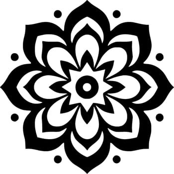 Mandala, Minimalist and Simple Silhouette - Vector illustration