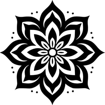 Mandala - Minimalist and Flat Logo - Vector illustration