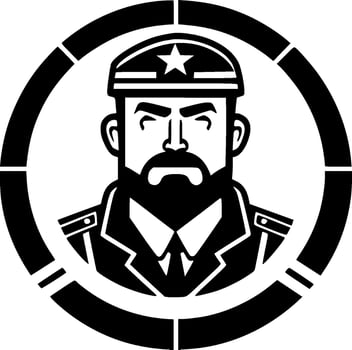 Military, Minimalist and Simple Silhouette - Vector illustration