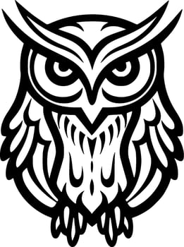Owl, Minimalist and Simple Silhouette - Vector illustration