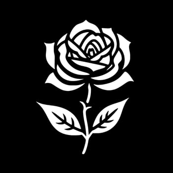 Rose - Minimalist and Flat Logo - Vector illustration