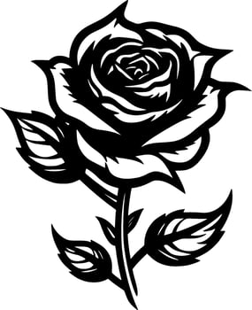 Rose - Minimalist and Flat Logo - Vector illustration