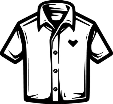Shirt, Black and White Vector illustration