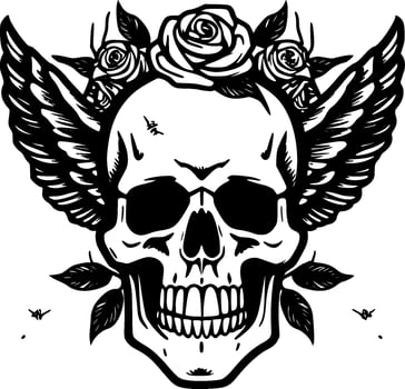 Skull - Minimalist and Flat Logo - Vector illustration