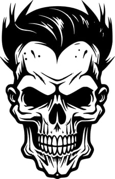 Skull, Minimalist and Simple Silhouette - Vector illustration