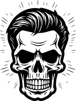 Skull - Minimalist and Flat Logo - Vector illustration