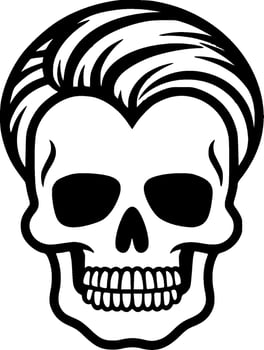 Skull, Minimalist and Simple Silhouette - Vector illustration