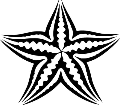 Starfish - Minimalist and Flat Logo - Vector illustration