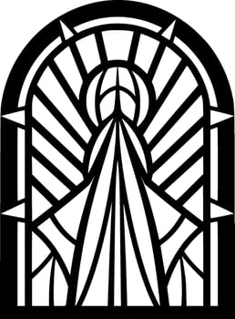 Stained Glass, Minimalist and Simple Silhouette - Vector illustration