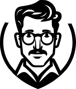 Teacher - Minimalist and Flat Logo - Vector illustration