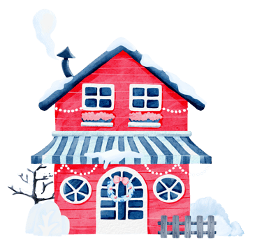 watercolor winter house png