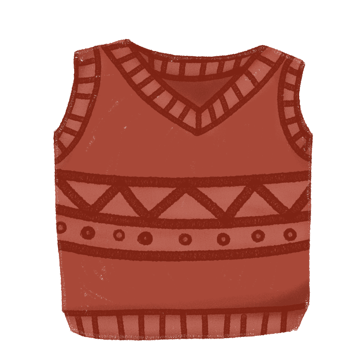 a sweater vest with a pattern on the front png