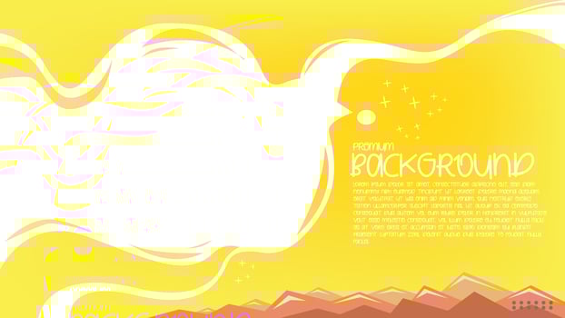 SMOKE ILLUSTRATION ON YELLOW COLOR BACKGROUND. SUITABLE FOR AD BANNER. VECTOR DESIGN ON 4K SIZE