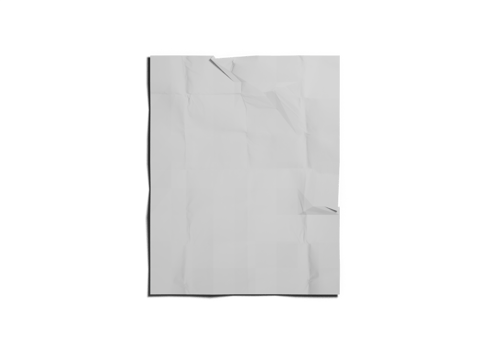Crumpled poster mockup png