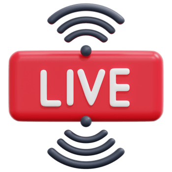 live streaming 3d render icon illustration png