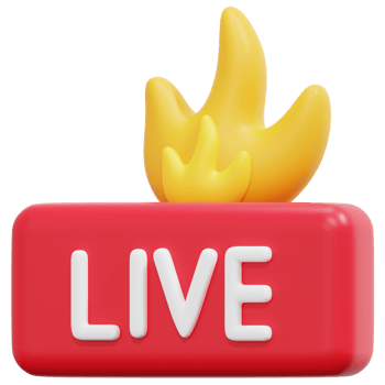 live 3d render icon illustration png
