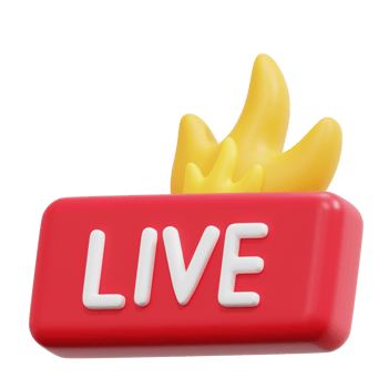 live 3d render icon illustration png