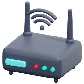 router 3d render icon illustration png