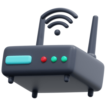 router 3d render icon illustration png