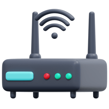 router 3d render icon illustration png