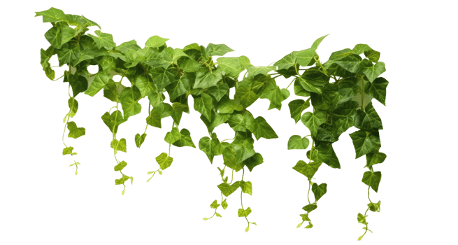 Green leaves Javanese treebine Grape ivy jungle vine hanging ivy plant bushs . AI Generated png