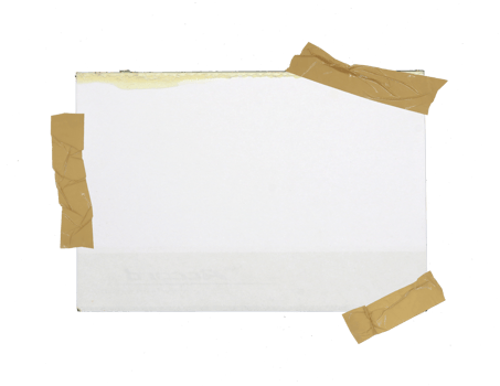White note paper on transparent background png file