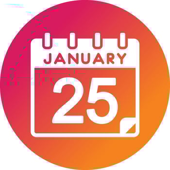 25 January Vector Icon