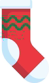 Stocking Christmas Icon Illustrator vector