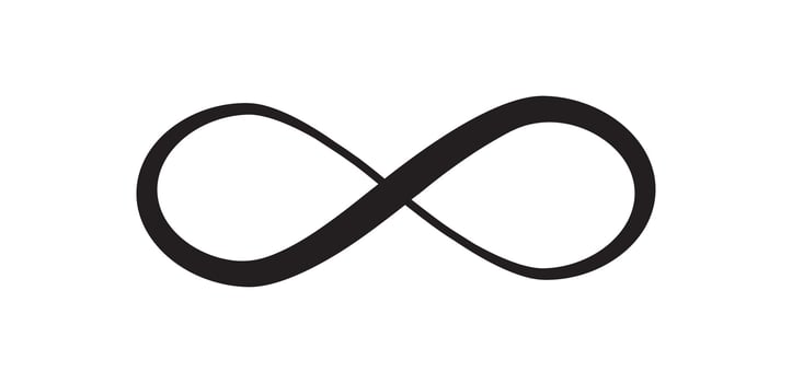 Infinity Endless Sign Symbol Icon Vector Illustration