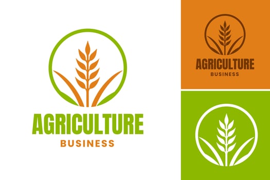 Logo design for a business in the agriculture industry, suitable for farms, agricultural equipment manufacturers, organic food companies, and any other related ventures. vector