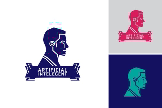 Artificial Intelligent Technology Logo is a title for a design asset that represents a logo for a company or product related to artificial intelligence technology. It is suitable for tech companies vector